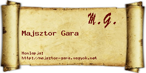 Majsztor Gara névjegykártya